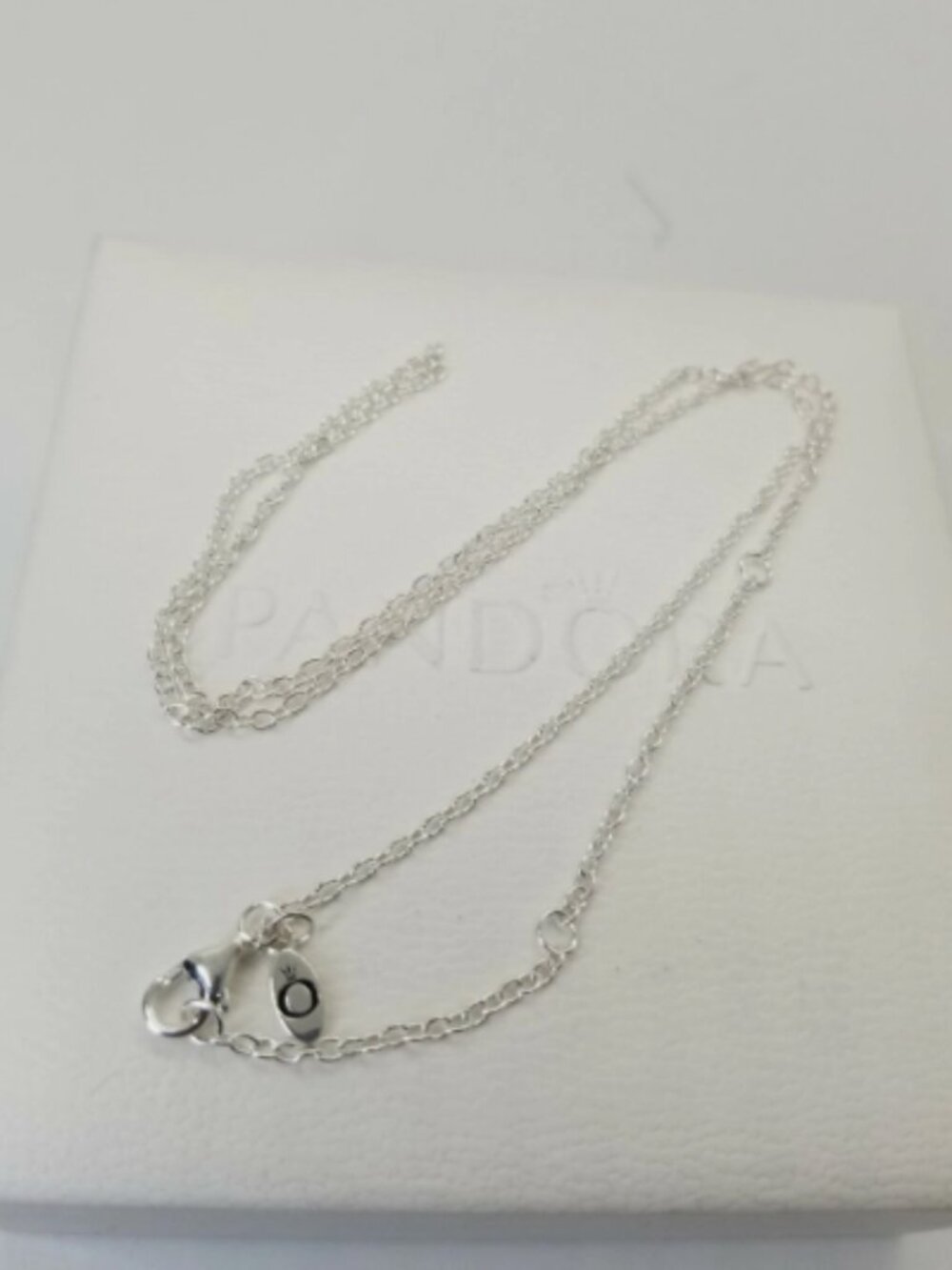 New Pandora S925 ALE Silver Classic Cable Chain Necklace 17.5" 590412-50